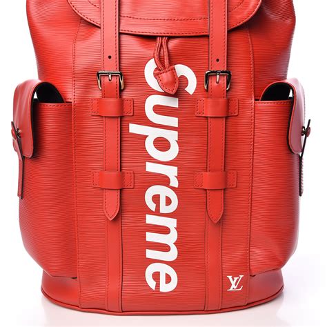 red supreme backpack lv|supreme epi backpack.